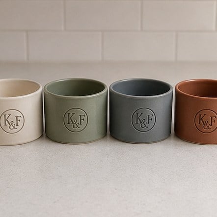 Glazed Ceramic Dog Bowls