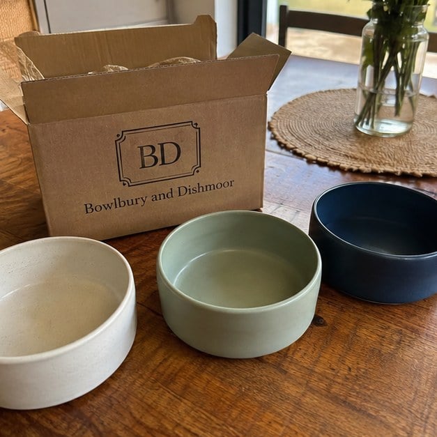 Personalized dog bowls — customer photo